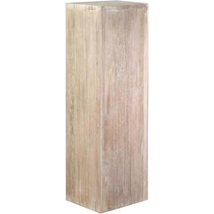 Oriental Galerie Blumenhocker Massive Holz Säule Viereckig Podest Whitewash groß 85 cm (1 St) – Bild 2