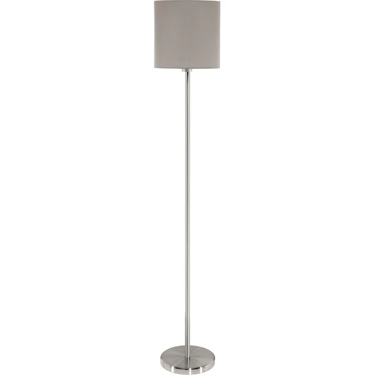Eglo 95167 Stehleuchte Pasteri Textil taupe (graubraun) E27 1X60W H:157,5cm Ø28cm mit Fußtrittschalter