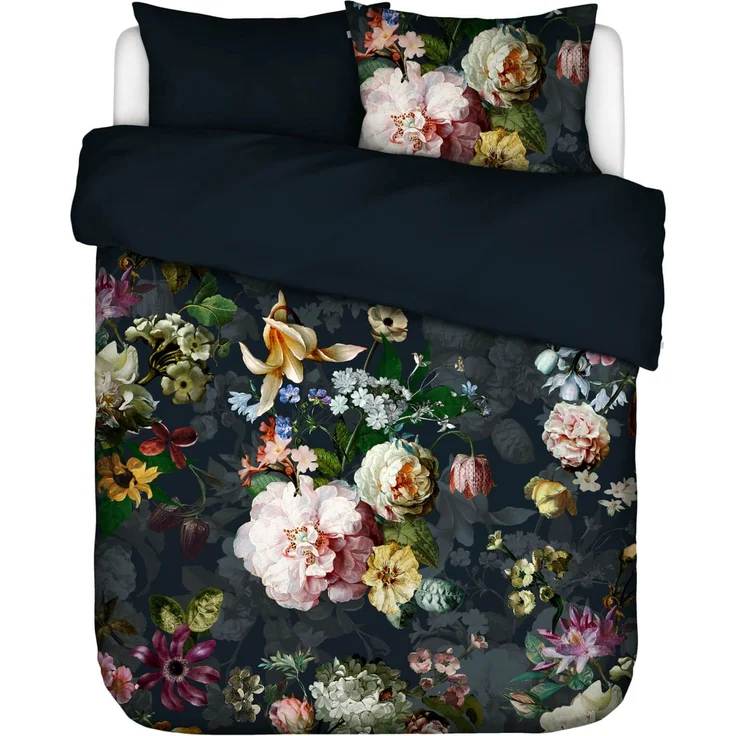 Essenza 'Fleur' Bettwäsche, Indigo Blue, 155x220 cm + 1 x 80x80 cm, Flanell – Bild 4