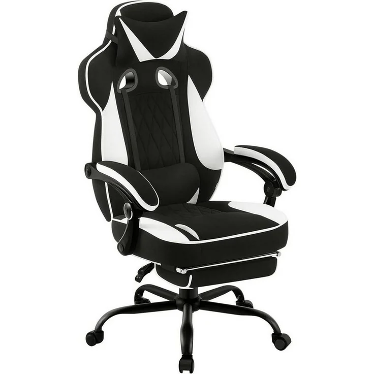 Woltu Gaming-Stuhl (1 St), mit Taschenfederkissen, Fußstütze, ergonomisch, drehbar – Bild 1