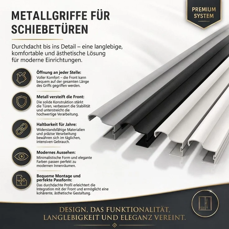 A&J MöbelLand 'NORIVO' Schwebetürenschrank, 200 cm, mit Spiegel und 3D-Lamellen, Weiß, Lamellen: Weiß, Basic – Bild 10