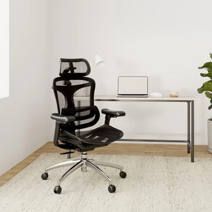 SIHOO Doro C300 Ergonomischer Bürostuhl mit ultraweichen 3D-Armlehnen, dynamischer Lordosenstütze, Verstellbarer Rückenlehne (Schwarz) – Bild 2