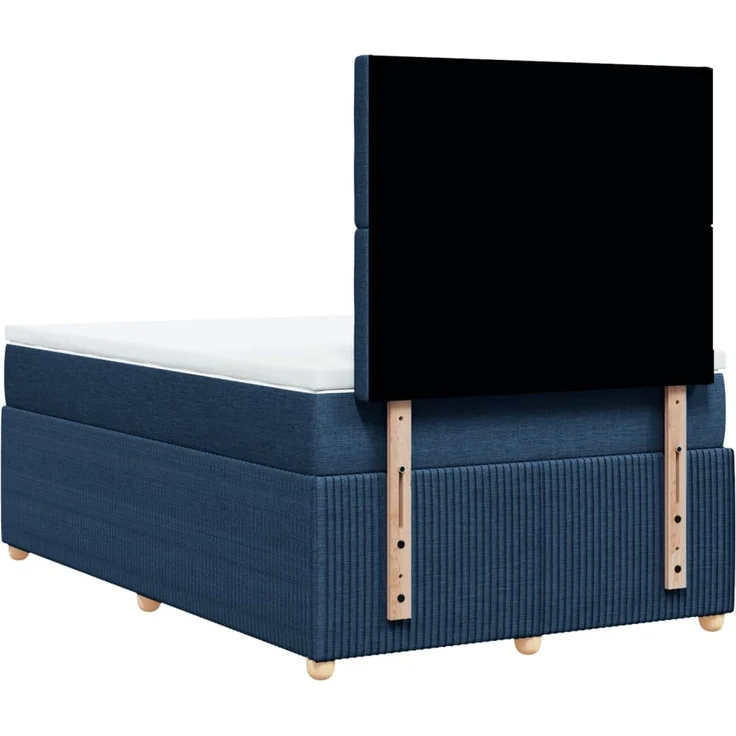 vidaXL Boxspringbett mit Matratze Blau 120x200 cm Stoff 3294343 – Bild 8