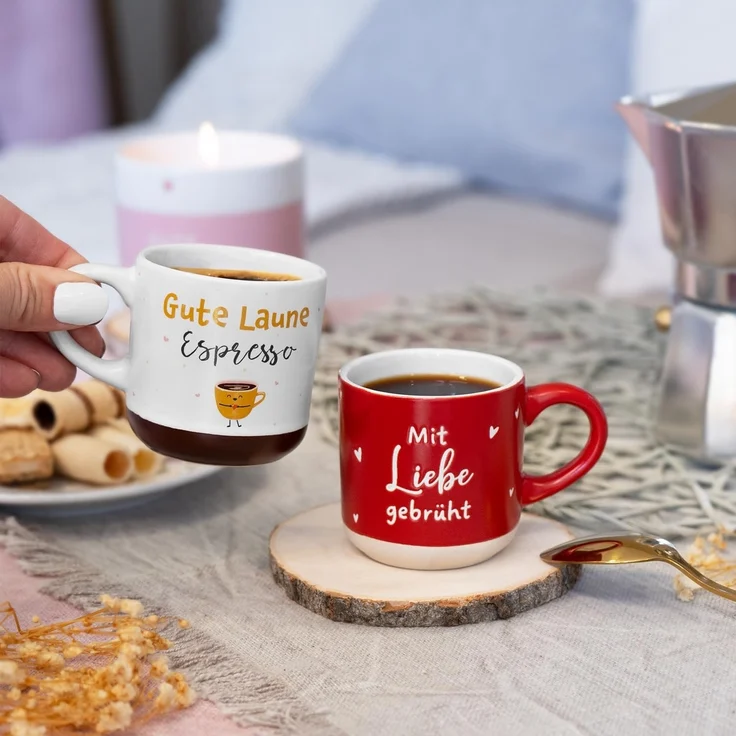 Espressotasse Druck GUTE LAUNE – Bild 4