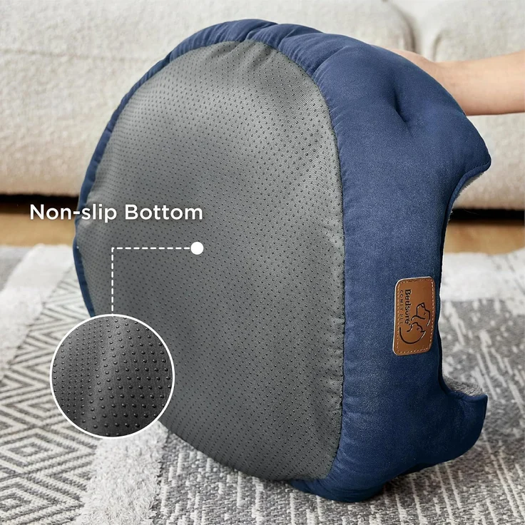BEDSURE Katzenbett waschbar Katzen Bettchen - 63 x 53 x 20 cm Katzen Bett mit Zweiseitig Innenkissen Katzenschlafplatz für Katzen oder kleine Hunde, Navyblau – Bild 4
