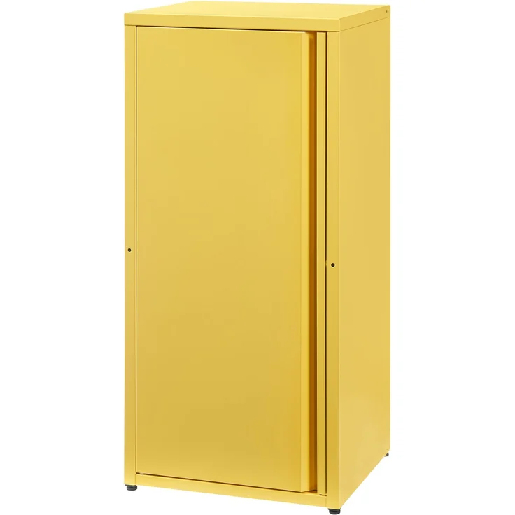 [en. casa] 'Burlöv' Metallschrank, Stahl, 88 x 40 x 35 cm, Gelb – Bild 2