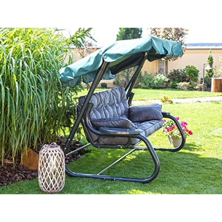 Hobbygarden Bankauflage Polsterauflage für Hollywoodschaukel Gartenbank Gartenschaukelkissen, wasserabweisend, UV-beständig, Made in EU – Bild 5