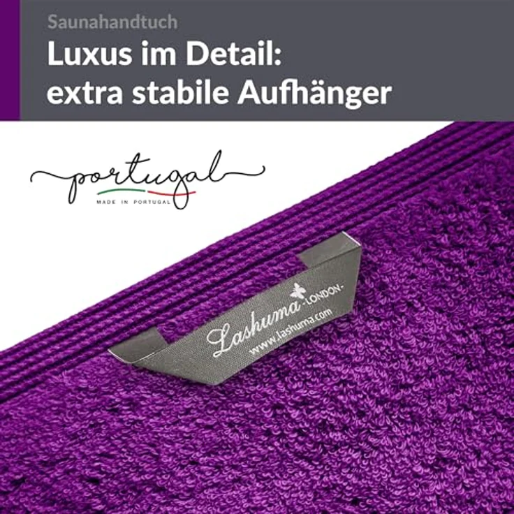 Lashuma Saunatuch XXL Handtuch London, Frottee (1-St), großes Badetuch Damen & Badehandtuch Herren 80x200 - Saunahandtuch – Bild 7
