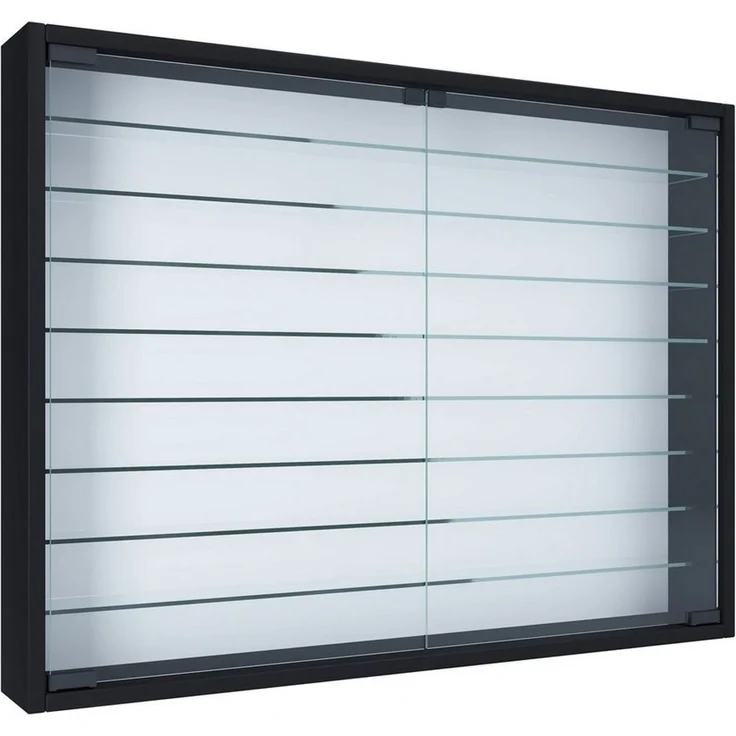 VCM Wandvitrine Mandosa 918631 Schwarz H. 60 x B. 80 x T. 10 cm – Bild 3