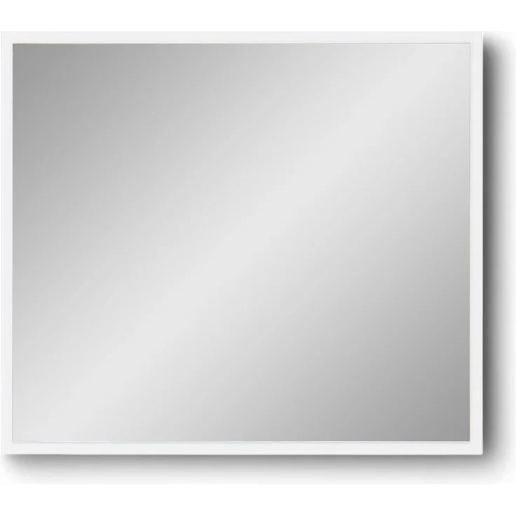 XORA 'MEMPHIS' Spiegel hängend, Holznachbildung weiß, 80 x 70 cm, Spiegelglas – Bild 1