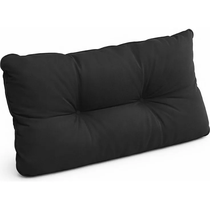Beautissu Sitzkissen Flair LK Loungekissen, 50x40x12cm, Anthrazit, Rückenkissen, Outdoor, Für Gartenmöbel, Schmutz und Wasser abweisendes Material