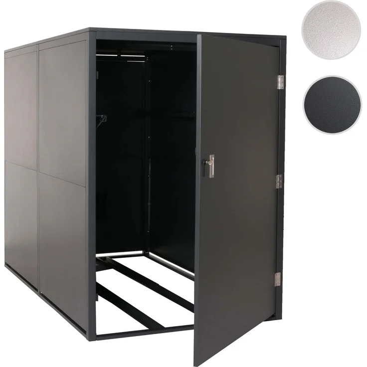Mendler 2er-Fahrradgarage HWC-L56c, abschließbar, Metall Anthrazit, 160 x 113 x 209 cm – Bild 10