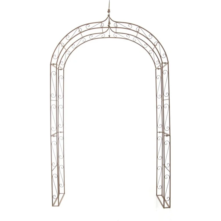 Rosenbogen WISMAR - 147x37x264cm, Metall, Antik-Braun | Rankhilfe Rosen Rankgitter Gartendekoration – Bild 2
