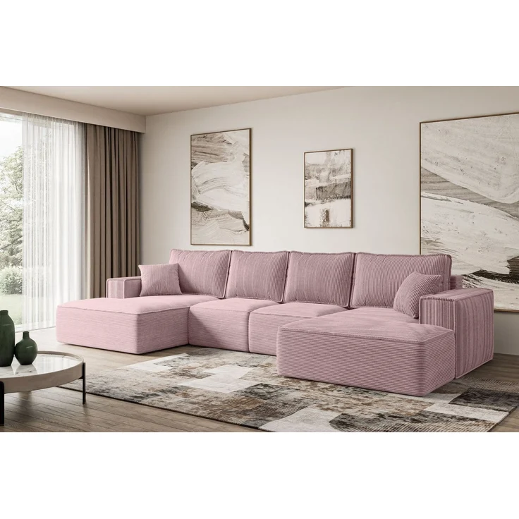 ALTDECOR Wohnlandschaft SIERRA-U-S, Couch mit Schlaffunktion, Wohnzimmer - Wohnlandschaft, Corner Sofa Bett Eckcouch Couch L-Form Schlafcouch Ausziehbar – Bild 3