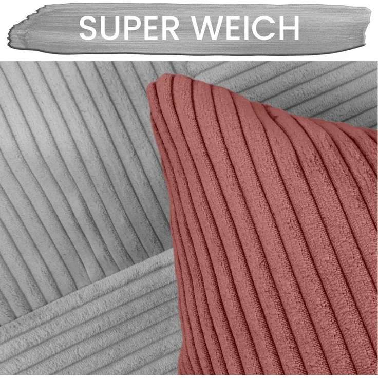 Amilian Kissenhüllen - 4er Set Kissenbezug, Kissenbezüge - Zierkissenbezüge, (4 Stück), 40x40 cm, Kissenhülle für Sofakissen, Dekokissen, Zierkissen, Kissen – Bild 2