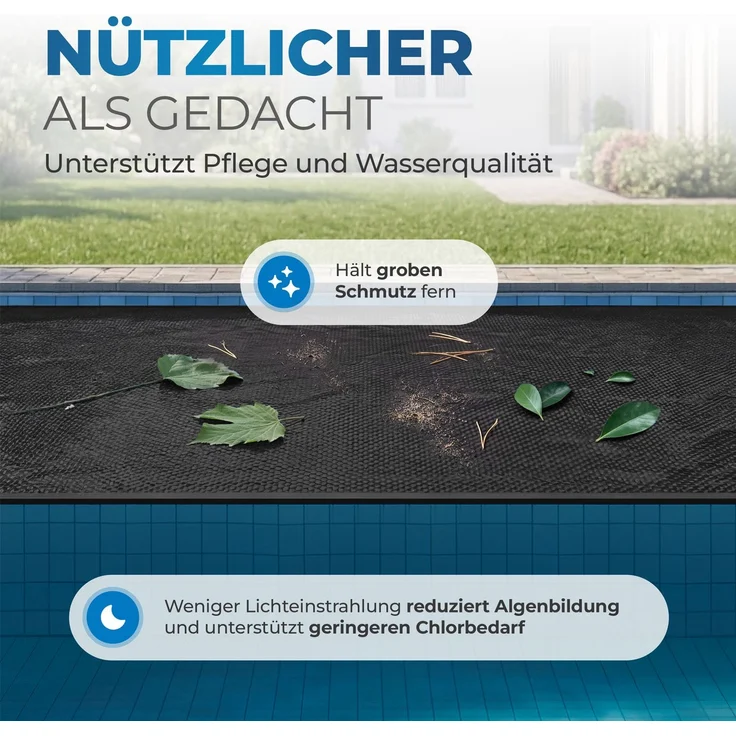 Miganeo Pool Solarfolie 600 x 400 cm Deluxe rechteckig |180 my | schwarz | 12 mm Luftblasen – Bild 6