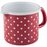 Riess Schnabeltopf Ø12cm 1 Liter Country Pünktchen Rot Emaille