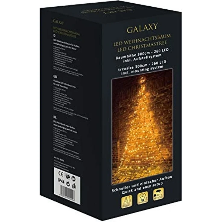 LED Tannenbaum hlbrd. 300 Galaxy,260ww LED,Wandbef. – Bild 4