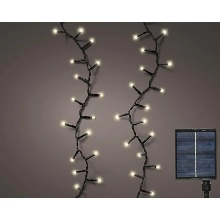 Kaemingk Solar LED-Licherkette Compact 16 m warmweiß