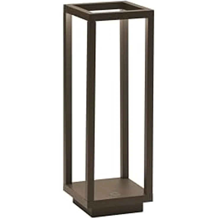 Zafferano 'Home Pro' Tischlampe, wiederaufladbar & kabellos, mit Touch-Control, Dimmer, 3000 K, für Innen- & Außenbereich, Höhe 29,4 cm, Farbe Corten – Bild 2