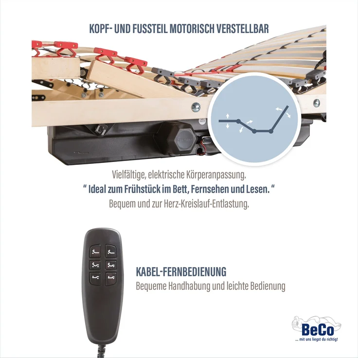 Lattenrost »Superflex STABIL PLUS, elektrisch mit Motor«, Beco, 28 Leisten aufgebaut mit Härte-Anpassung 100% Made in Germany – Bild 3