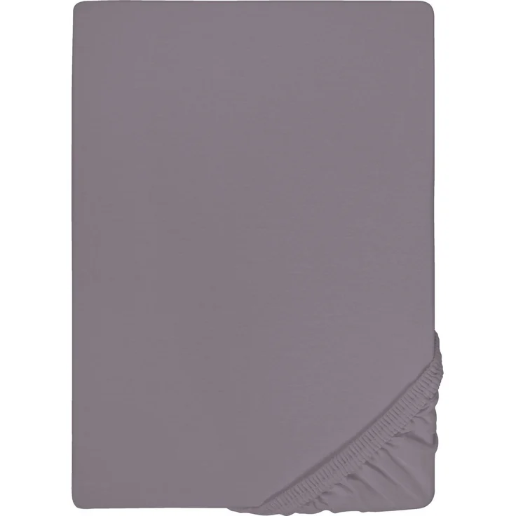biberna Jersey-Elastic-Spannbetttuch 0077866, silbergrau, 1x 120x200 cm - 130x220 cm – Bild 5