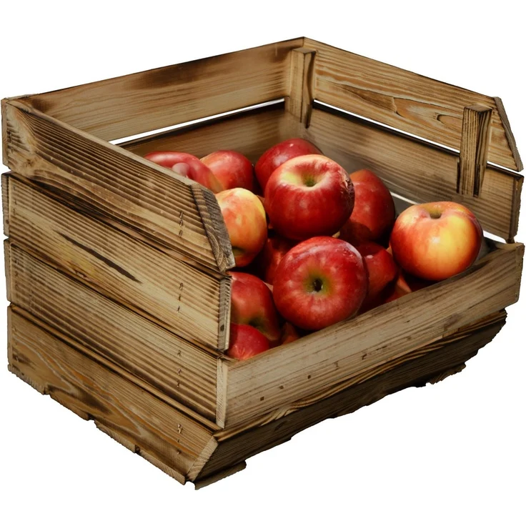 Kistenkolli Altes Land Allzweckkiste Küchenregal 40x33x30 cm in geflammt Gemüsekiste Obsthorde Gemüsekorb (Spar-Set, 1er Set) – Bild 4