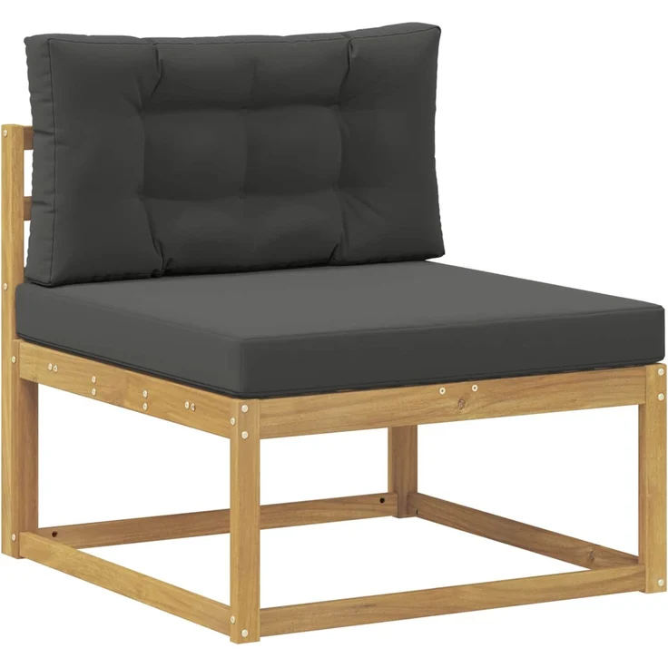 vidaXL Outdoor-Sofagarnitur 4 stk. Weiß und Anthrazit Polyester 3386271 – Bild 3
