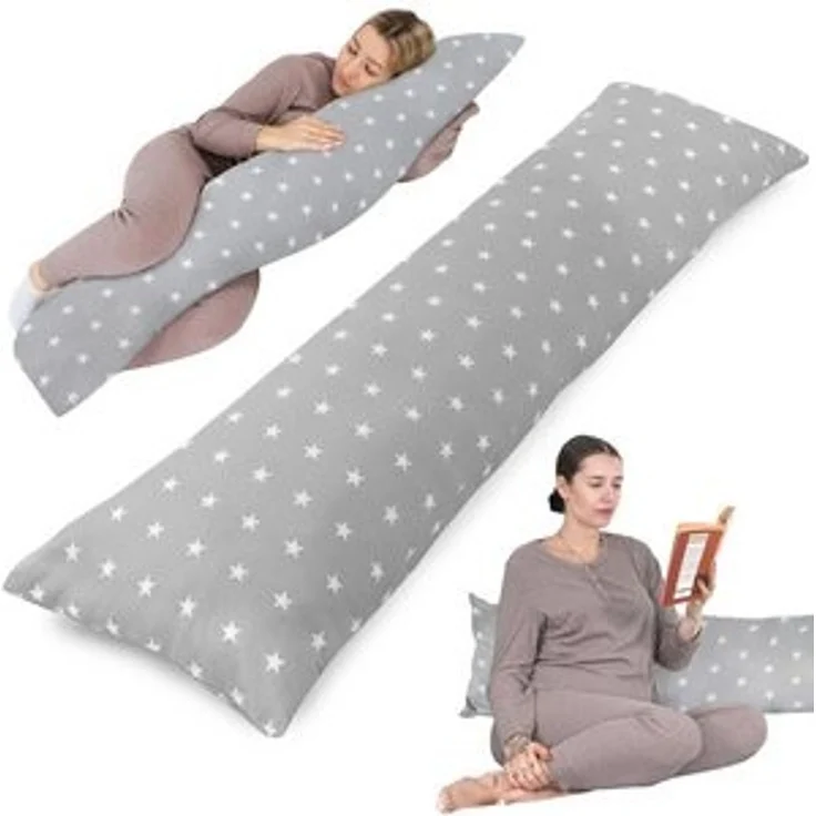 Totsy Baby Stillkissen Seitenschläferkissen mit Bezug Baumwolle 40 x 145 cm - Komfortkissen – Bild 6
