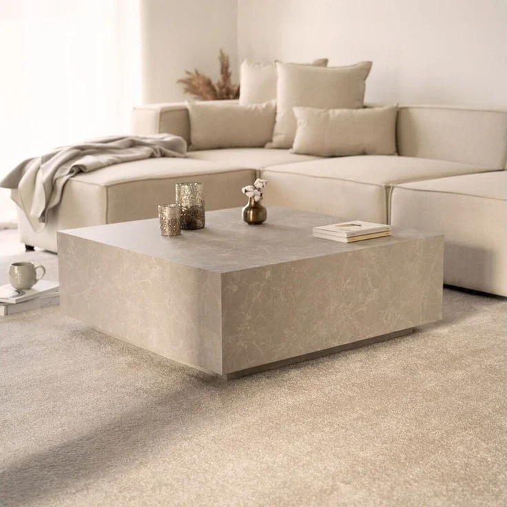 HOME DELUXE Couchtisch Marmor AMIRI XL - 95 x 35 x 95 cm – Bild 5