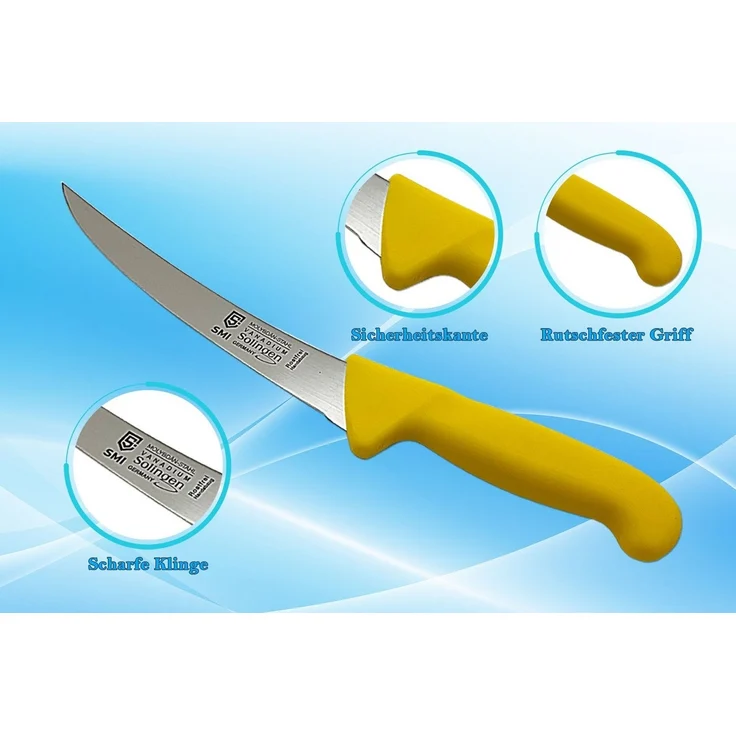 SMI Ausbeinmesser 5, 6 Zoll Solingen Messer Ausbeinmesser Metzgermesser Fleischmesser, 2-tlg – Bild 3