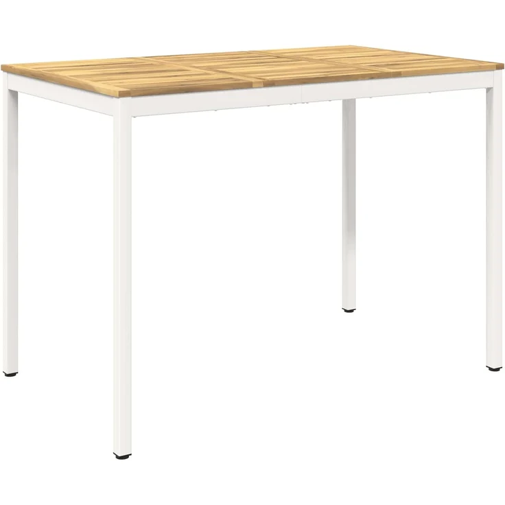 vidaXL Gartenbar-Tisch NAARDEN Weiß gewaschen 147 x 88,5 x 105 cm 901785 – Bild 2