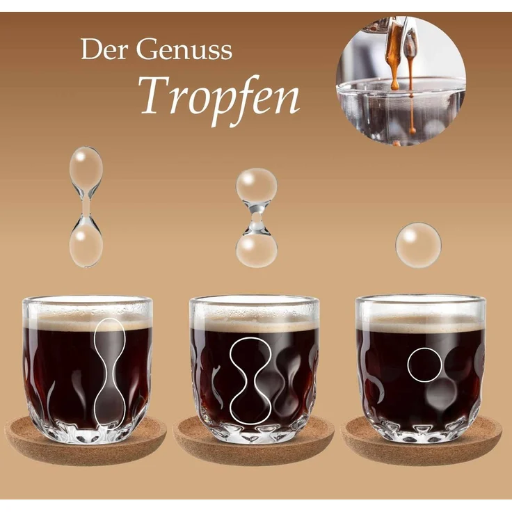 Leonardo GOCCE Espressoglas (3) 60 ml 6er Set – Bild 4