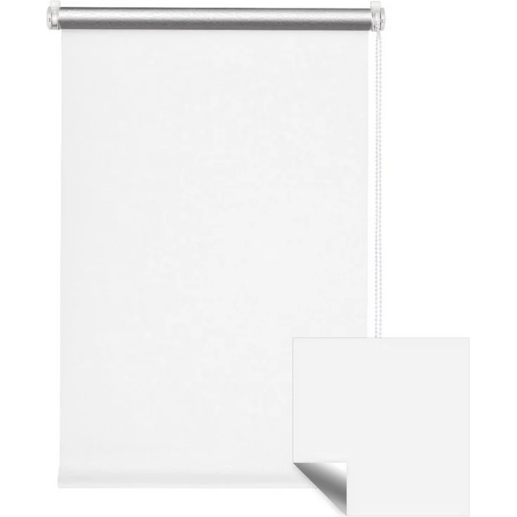 Verdunklungsrollo Klemmfix Tenebra Verdunkelungsrollo-Thermorollo, 50x160 cm, weiß, Victoria M, blickdicht, ohne Bohren, in Führungsschienen, Klemmfix, Thermo – Isolierung, Mit Magnet – Bild 1