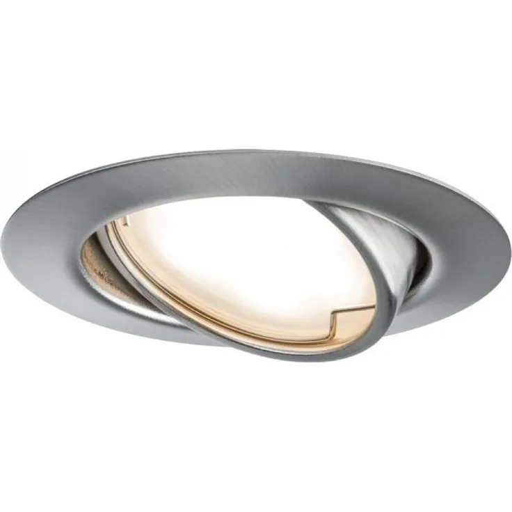 Paulmann No. 93414 LED Einbauleuchte Base schwenkbar 1x5W Eisen gebürstet
