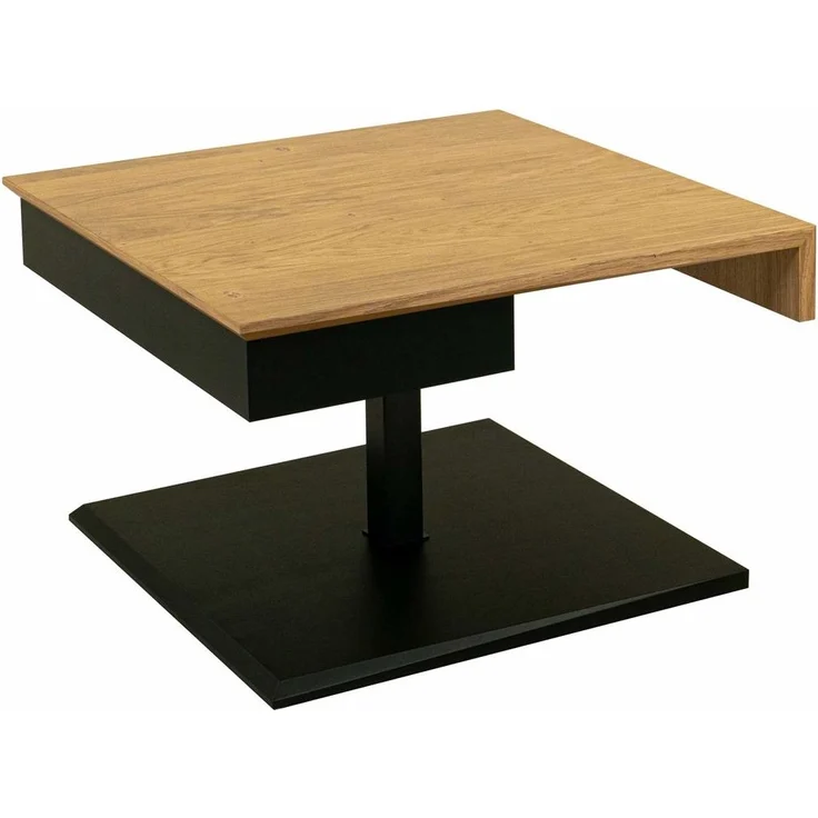 Couchtisch höhenverstellbar Codi 70x47x70 Furnier Schwarz/Wildeiche