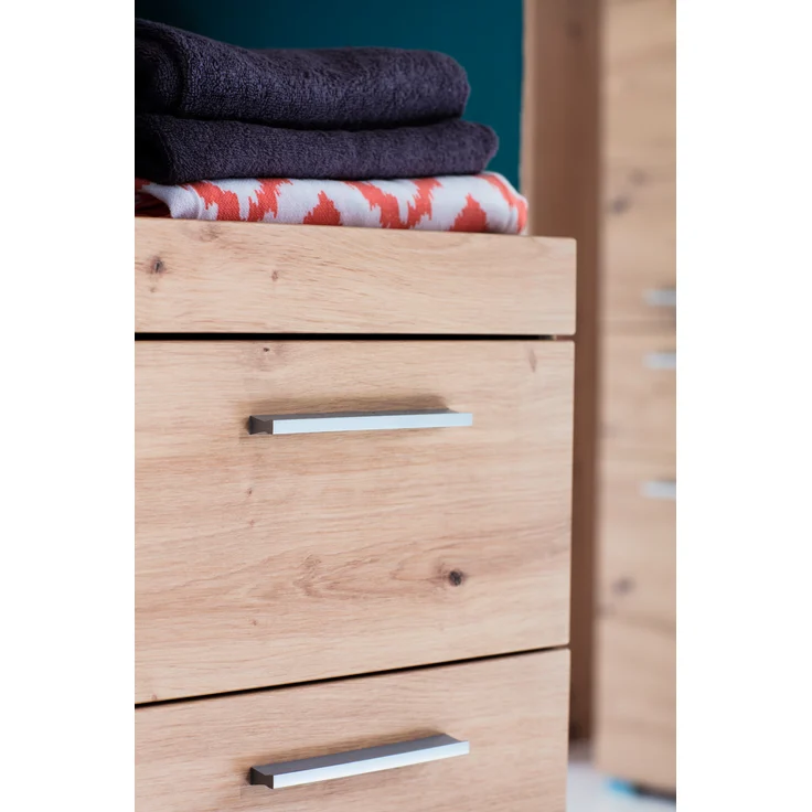 Trendteam 'Amanda' Midischrank, Holz, 132 x 31 x 73 cm, Asteiche – Bild 11