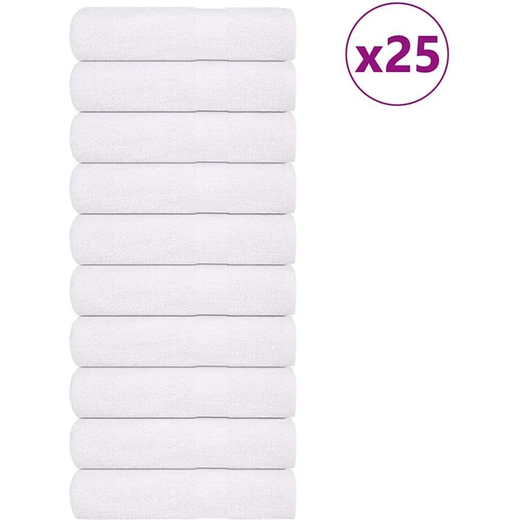 vidaXL Badetücher FROGN 25 Stk. Weiß 100x150 cm 360 g/m² 136660 – Bild 1