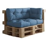 chilly pilley Palettenkissen Wasserdicht Palettenauflage Palettenpolster Palettenmöbel Gartenkissen Wasserfest Wasserabweisend viele Größen und Farben (3er Set Pastellblau)