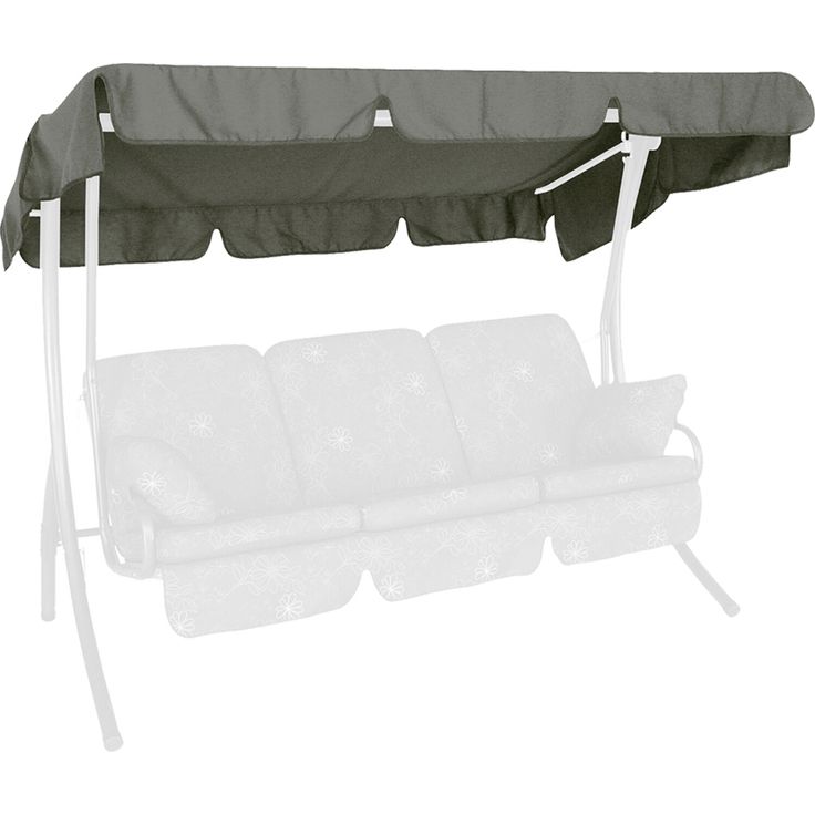 Angerer Freizeitmöbel Sonnendach für 3-Sitzer Hollywoodschaukel, wasser- und schmutzabweisend, dunkelgrau, 210 x 145 cm