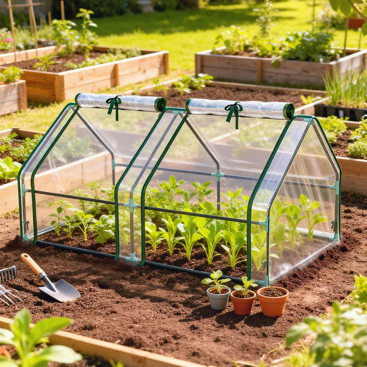 Outsunny Gewächshaus, Stahl, PVC, Transparent, 180L x 90B x 90H cm – Bild 2