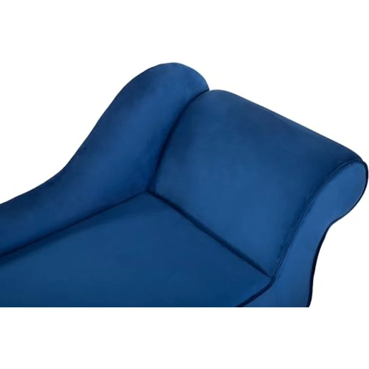 Chaiselongue Samtstoff kobaltblau rechtsseitig BIARRITZ – Bild 6