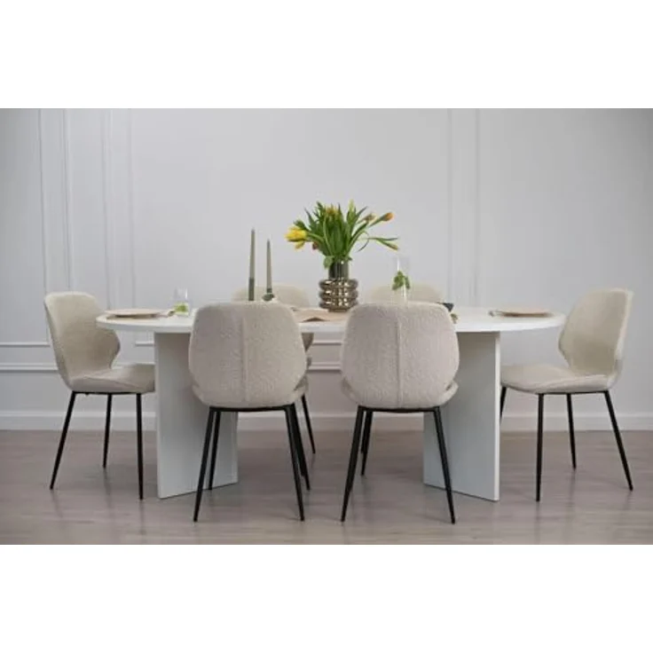 Selsey 'Ovo' Esstisch oval, Weiß, ca. 75 x 90 x 203,6 cm – Bild 3