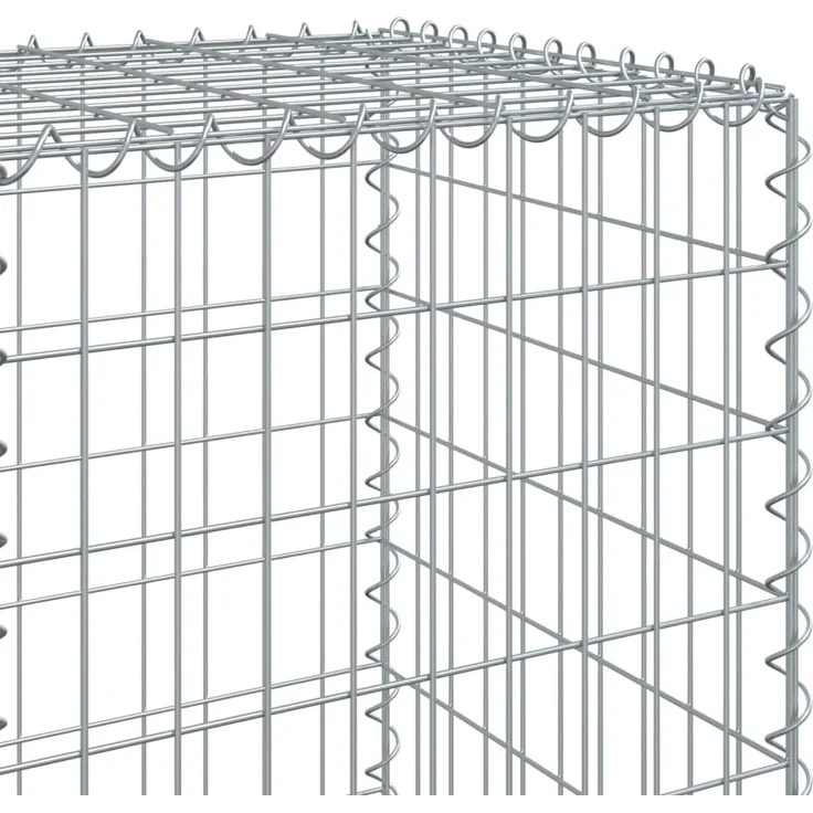 vidaXL Gabione mit Deckel 900x50x150 cm Verzinktes Eisen 3295162 – Bild 5