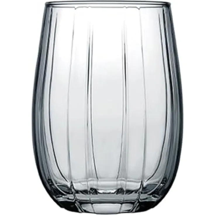 Pasabahce LINKA 420302 6er Set Grau Wassergläser Kurz Fackelglas Wasserglas 240 ml