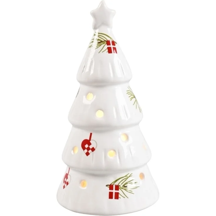 Det Gamle Apotek Baume mit led/timer h 18/14/10cm dia. 10/7 5/6cm 3/colorbox weiss dansk jul