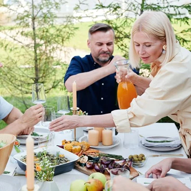 Campingtisch Set 5-teilig, Klapptisch mit 4 Camping Hocker – Bild 2