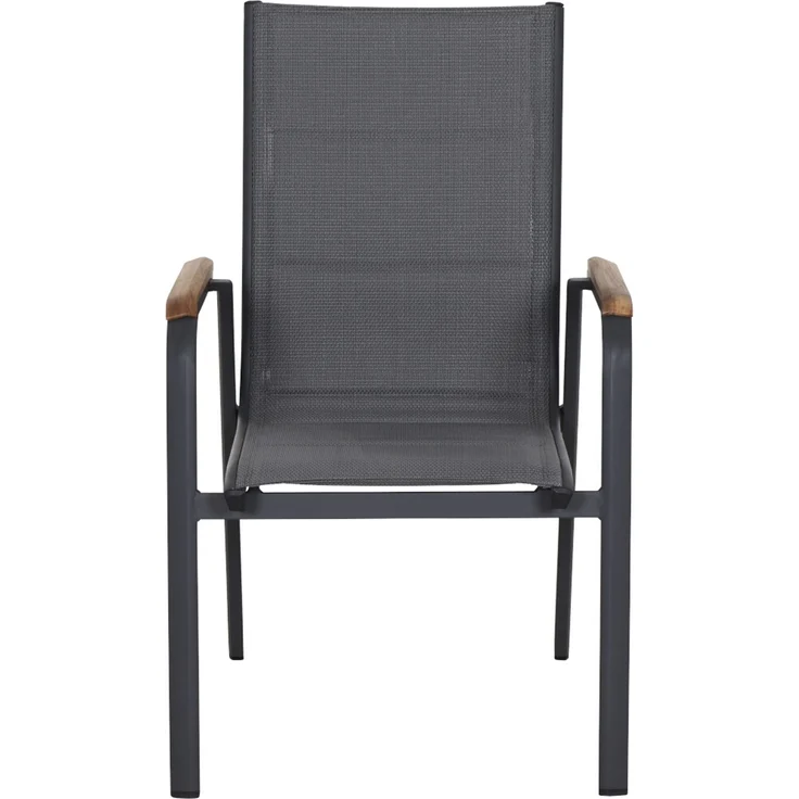 Siena Garden Tesoro Stapelsessel - Teak & Aluminiumgestell, matt anthrazit (N40078) – Bild 2