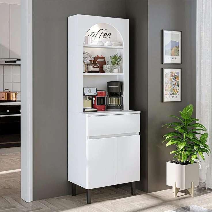 Roomart Küchenregal VENEDIK Küchenschrank 60 cm, Buffet, Schublade in 4 Farben, Buffet- & Mehrzweckschrank, LED Bogennische, Schublade, 4 Farben, 18 mm Platten – Bild 2