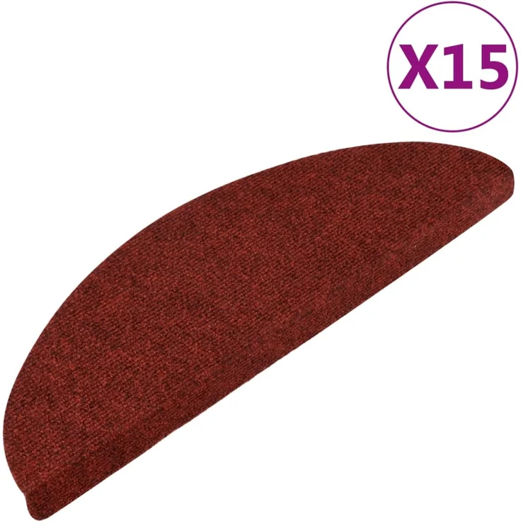 vidaXL Stufenmatten Selbstklebend 15 Stk. 56x17x3 cm Rot 136392 – Bild 2